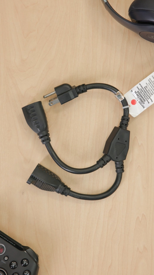 Cablelera Power Cord Extension and Splitter, NEMA 5-15P to NEMA 5