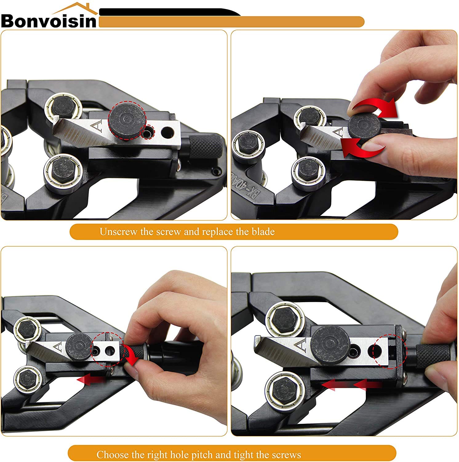 Bonvoisin Pinze spelafili multifunzione per cavi spellafili spelafili per pelare strati isolanti di diametro 20 ~ 40 mm cavi 10kv (lame B + B)
