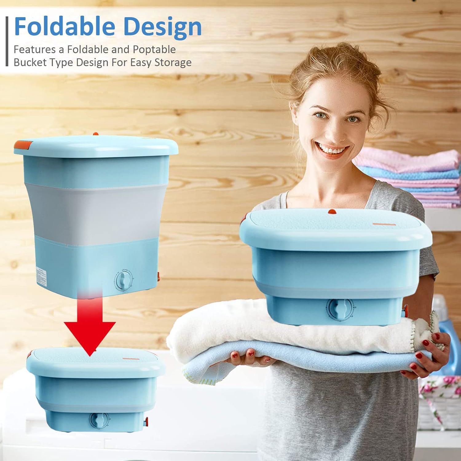 Exclusive | Folding Clothes Washing Machine, Portable Mini Automatic Home Travel Washing Machine, Lightweight Underwear Washer for Apartment, Laundry, Camping, RV, Travel, Underwear, Personal, Baby 2026 - view 4