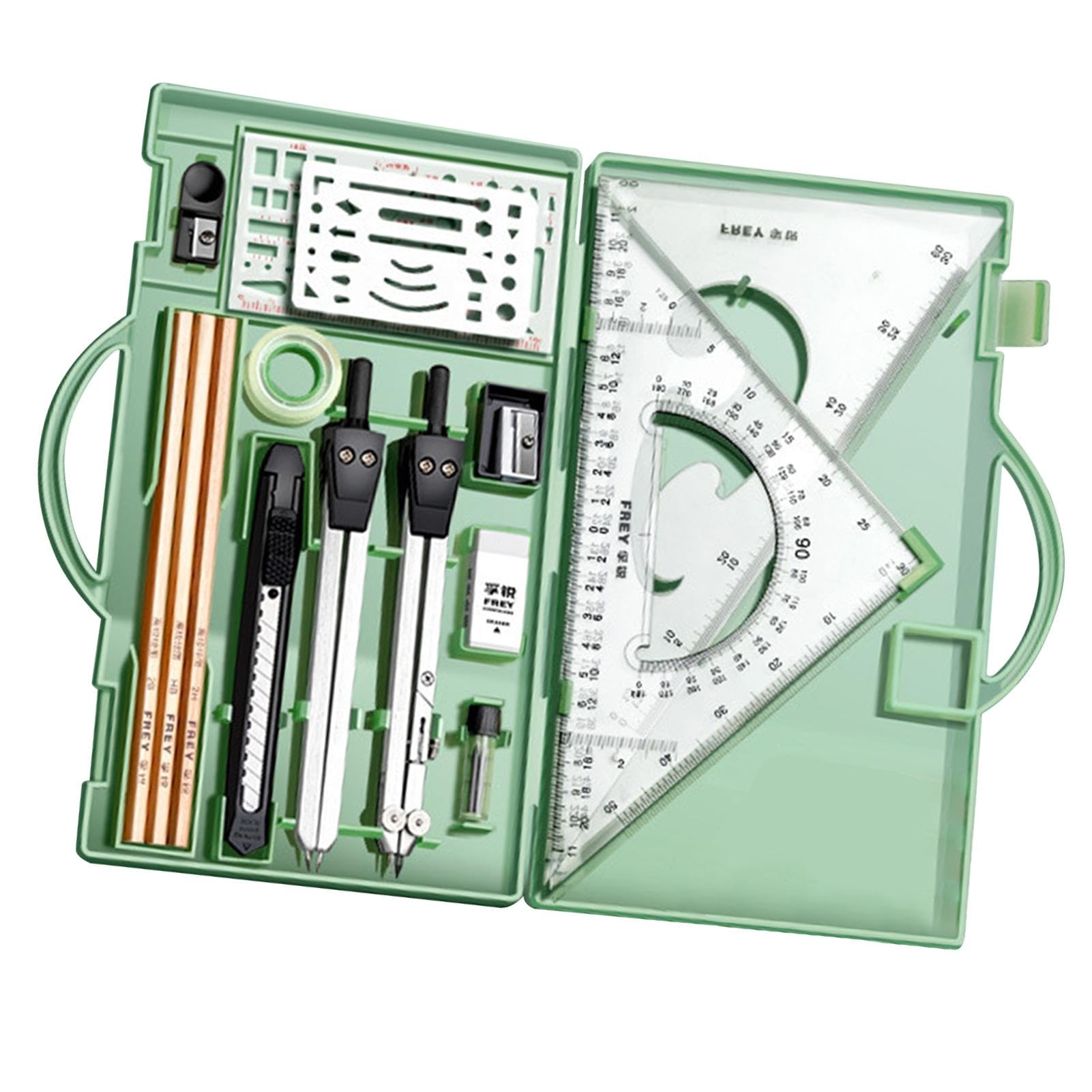 Compás Transportador Set Geometria Pizarron Compas Transportador