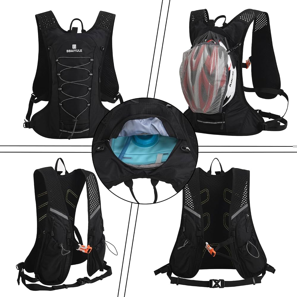 Sac à Dos D’hydratation BBAIYULE – 6L Avec Poche à Eau 2L – Léger Pour Running, Vélo Et Randonnée