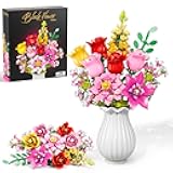 VINTOP Flower Bouquet Building Set, 11 Pretty Creative DIY Plant Bouquet Decoration 765 PCS botanicals Flower Bouquet Building Toy for Girls Women Adults 6+ Gift for Valentines Birthdays Mother's Day