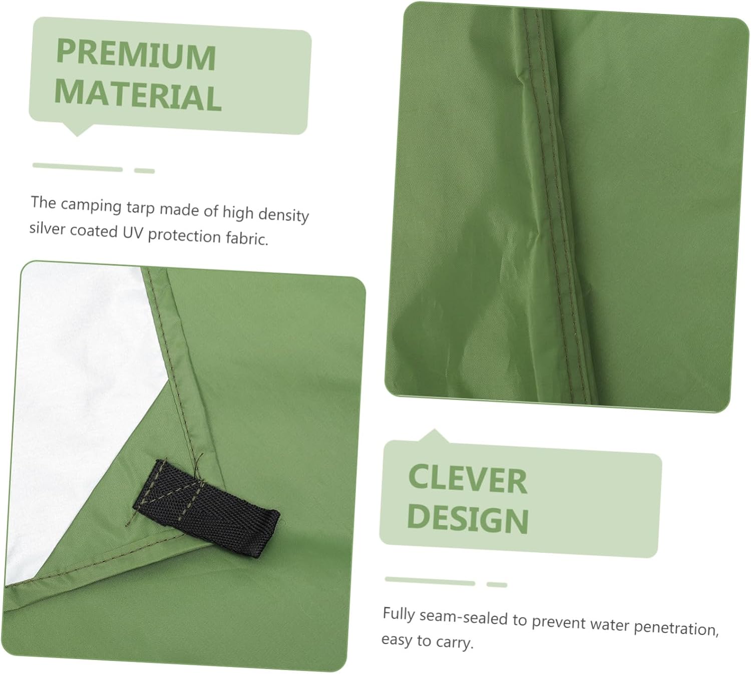 Abaodam Waterproof Tarp Awning Shade Tent for Outdoor Camping Multi-Functional Beach Canopy Ground Cloth UV Protection Lightweight and Portable for Beach Trips and Camping