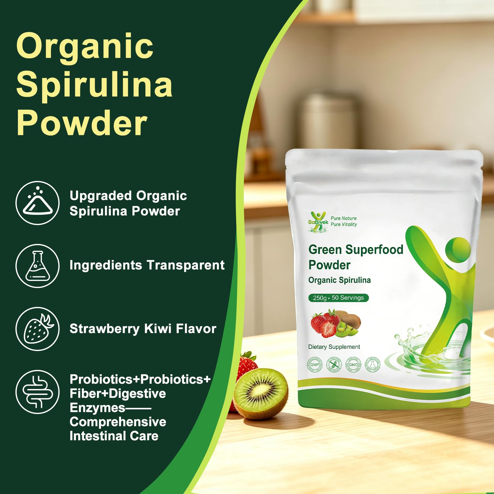 Organic Super Greens Powder & Spirulina Powder for Kids & Adults — Amazon image 5