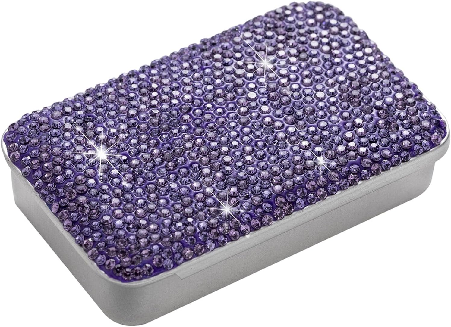 Slide Top Storage Storage Box Featuring Rhinestones Sturdy Iron Construction Ideal for Business Gifts Business Gift Butt Case
