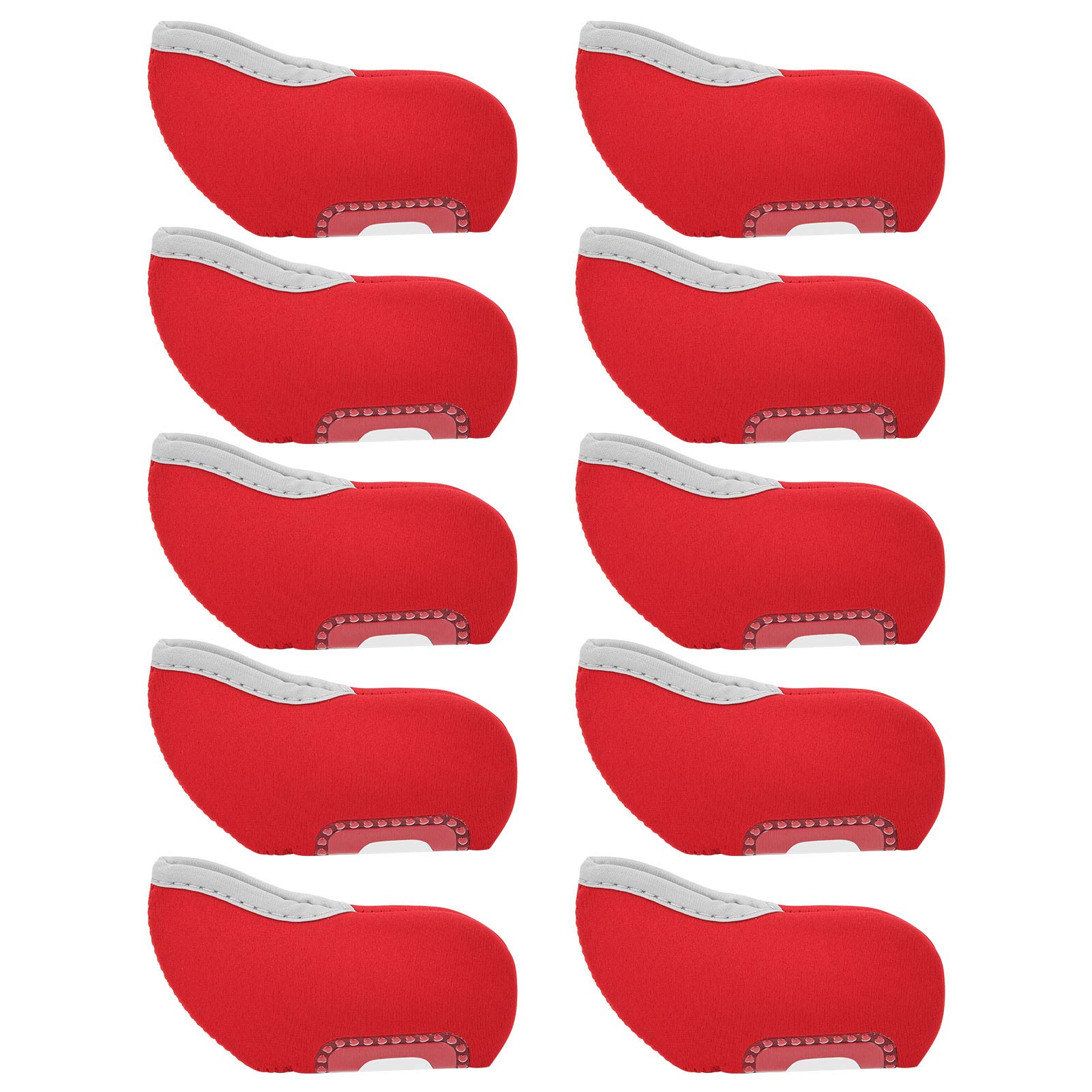 Rustark Set 10 Copritesta In Neoprene Per Ferri Da Golf – Con Finestra Trasparente E Numeri (3-PW, A, SW) - 2