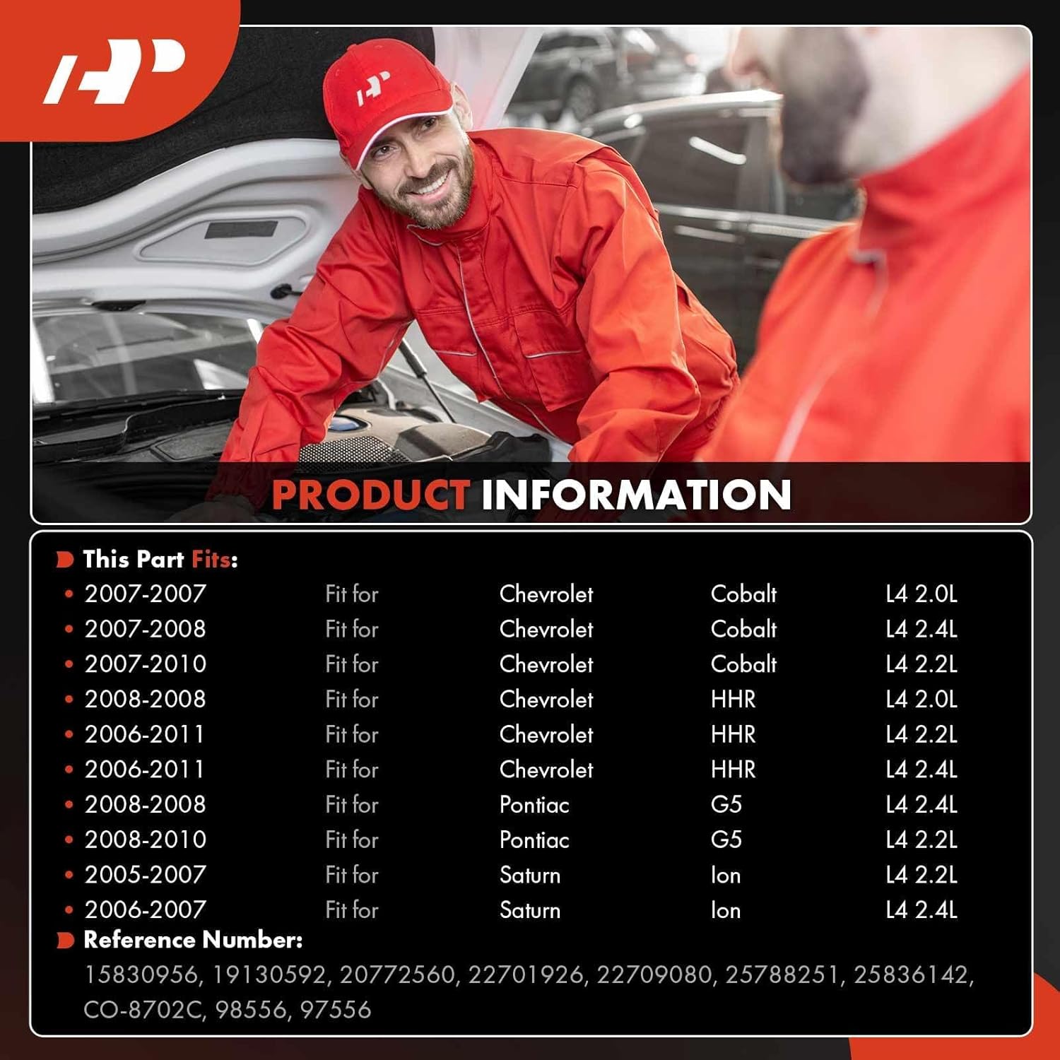 A-Premium A/C Compressor with Clutch Compatible with Chevrolet HHR 2007-2011, Chevy Cobalt 2007-2010, Saturn Ion 2005-2007, Pontiac G5 2008-2010, 2.2L 2.4L