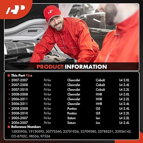 Miniatura 2 de A-Premium Compresor de aire acondicionado con embrague compatible con Chevrolet HHR 2007-2011, Chevy Cobalt 2007-2010, Saturn Ion 2005-2007, Pontiac