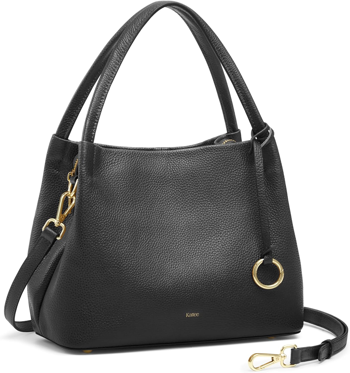 Kattee Leather Purses for Women,Small Crossbody Bags for Women Trendy,Top Handle Handbags Satchel Bag with Adjustable Strap - Image 7