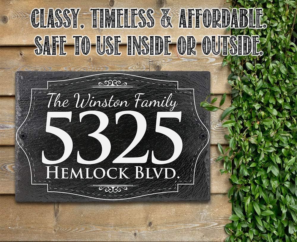 Slate Address Plaques - Customized Wall Plaque House for Outside Personalized Home Signs