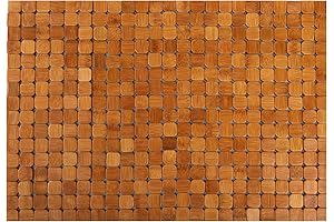 Dicunoy 23.6" x 16" Bamboo Bath Mat: Elevate Your Bathroom with Nature's Touch