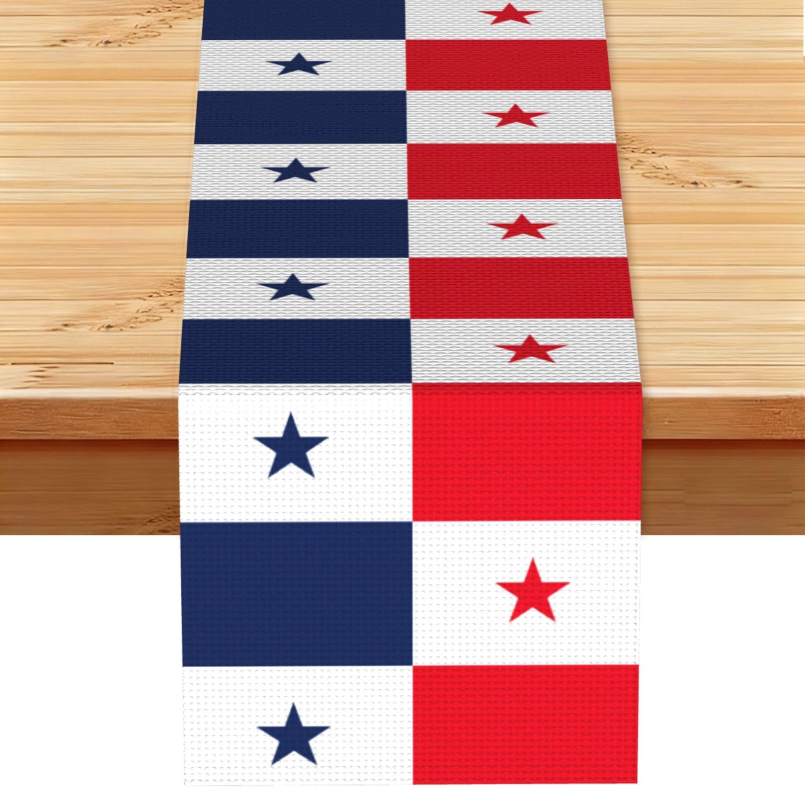 Flag of Panama Multi Purpose Table Runner for Home Decor, Printed Table Cloth for Kitchen Table, Countertops & Dining Area