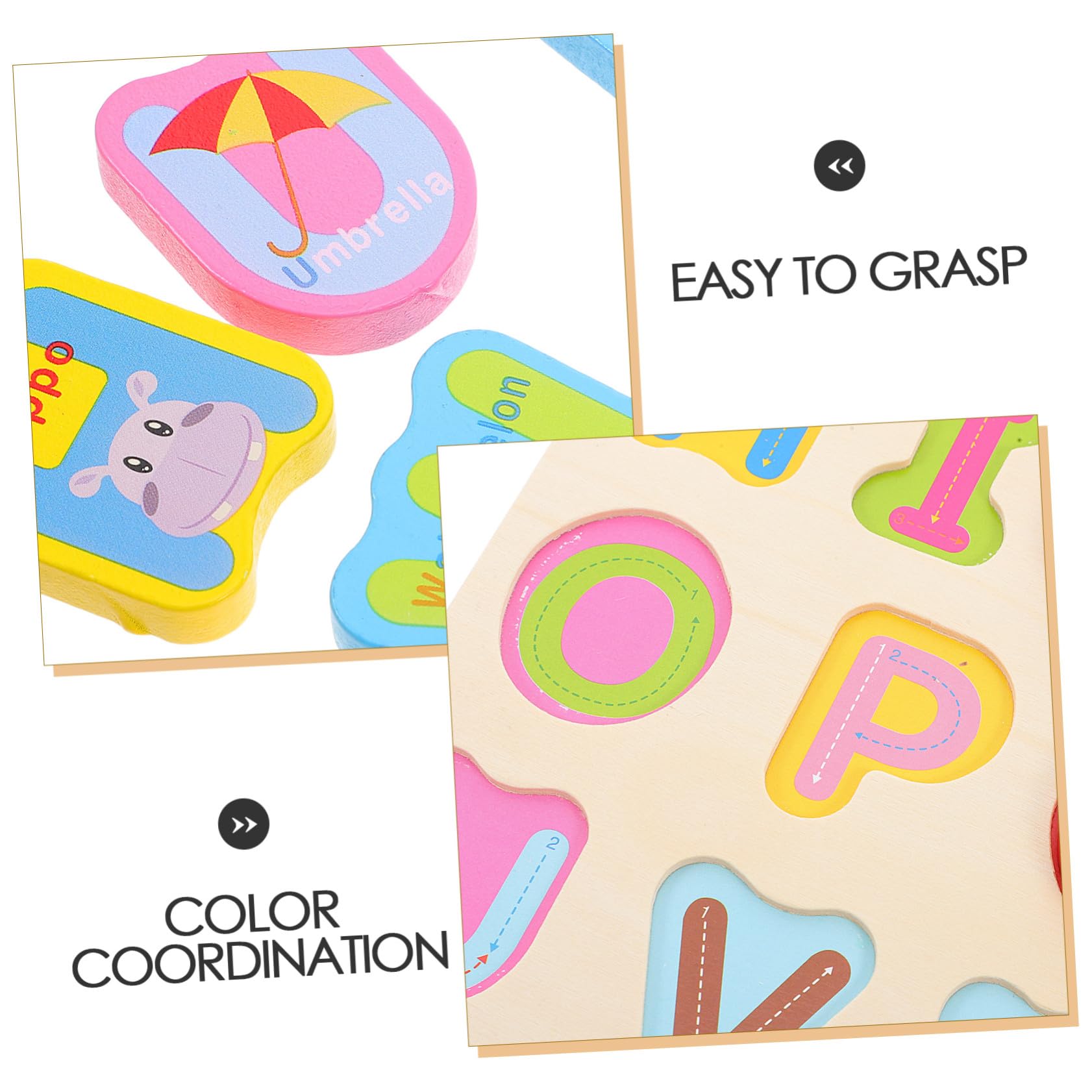 Puzzle in Legno Montessori 3 Pezzi per Bambini, Alfabeto | Numeri e Forme, Gioco Didattico per Prescolare, Coordinazione Occhio-mano, Regalo Natale e Capodanno