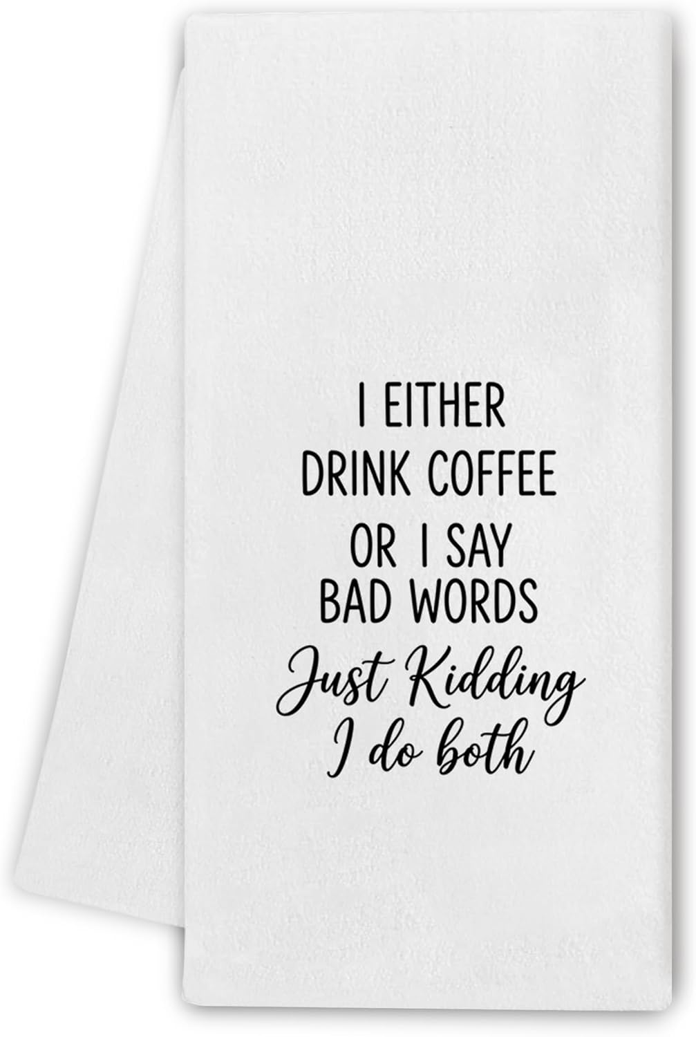 Funny Coffee Kitchen Towels - Coffee Gifts for Women, Barista Gifts for Friend, Funny Unique Hand Dish Towels for Cafe Bar Kitchen Decorative, 16x24 Inch