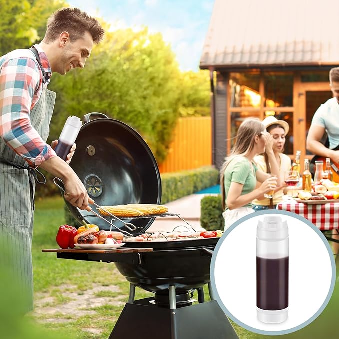 Didaey 2 Botellas Plástico 20 oz Invertidas para Salsas y Aderezos miniatura 5