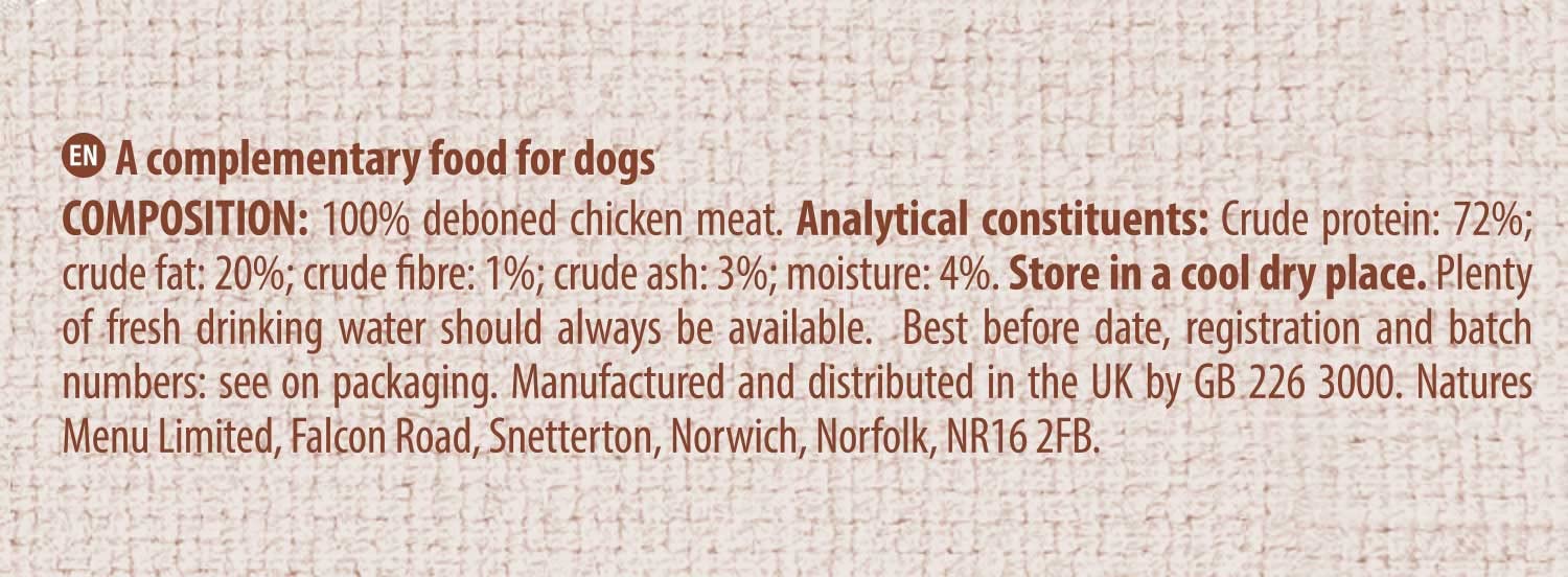 Nature's Variety - Freezed Dried - Cubi di carne di pollo disossata liofilizzati per cani - Confezione da 6 x 50 g - Totale 300 g