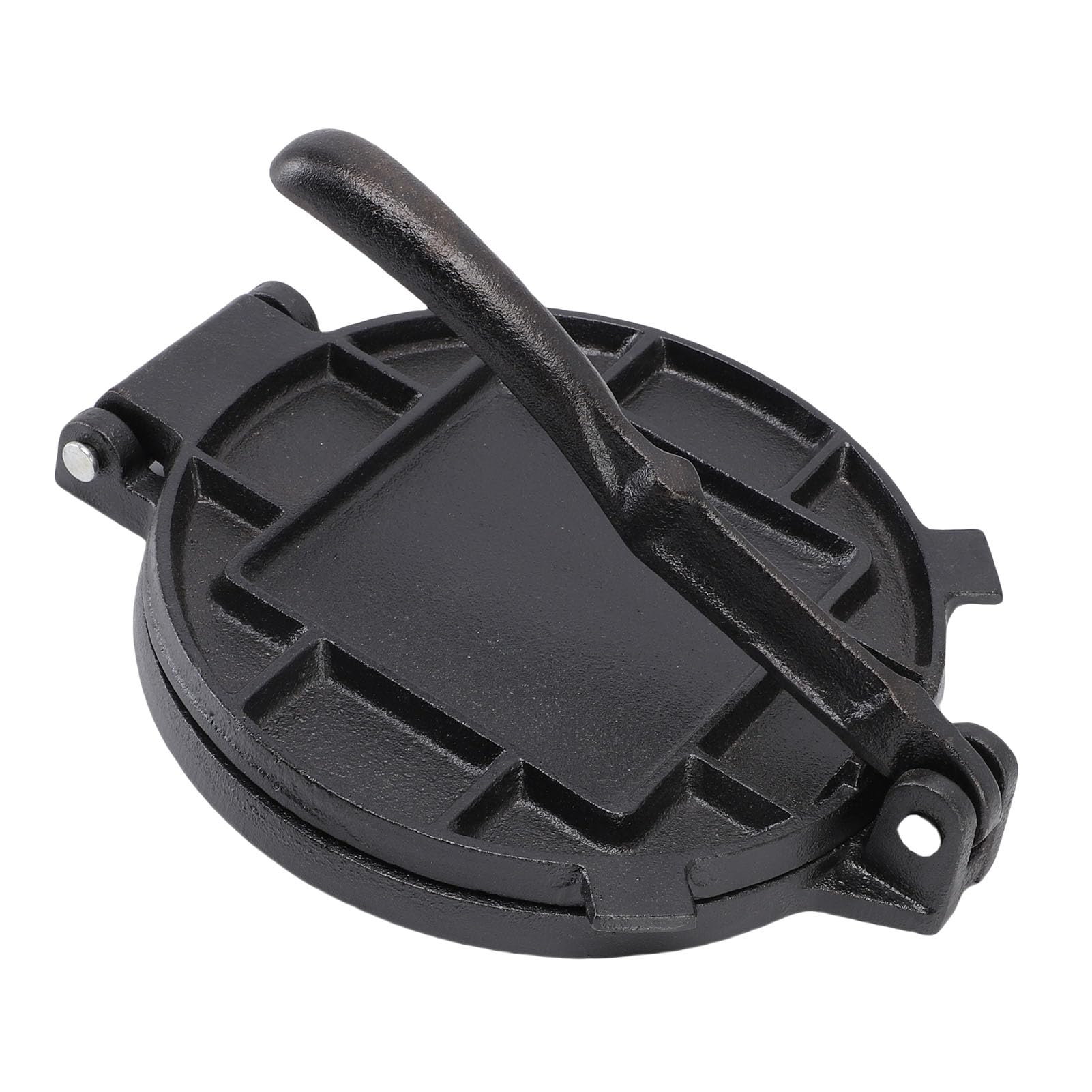 LiebeWH Tortilla-Presse, 7,3 Zoll, Gusseisen, Manueller Tortilla-Maker, Robuste Pfannkuchenpresse für Zuhause, Küche, Camping, Flache Teigpresse für Quesadilla-Mehl, Kochen, Familien-Grillpartys