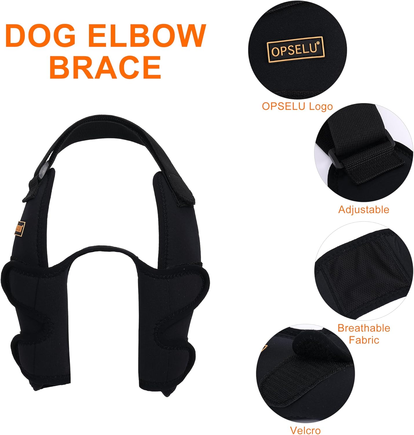 Dog Shoulder Brace for Canine Elbow and Shoulder Support, Elbow Hygroma, Dysplasia, Osteoarthritis, Elbow Calluses, Pressure Sores and Shoulder Dislocation, Dog Leg Brace Front (L)