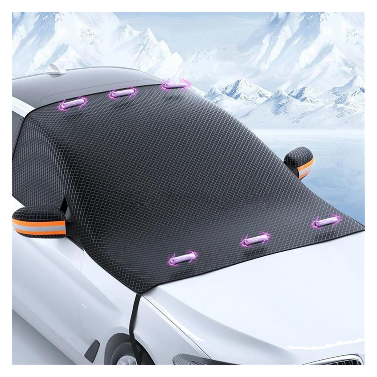 Anti-Neige Housses Housses De Pare-Brise Avant Magnétiques Universelles, Imperméables, Protection UV, pour Voiture, SUV, Berline
