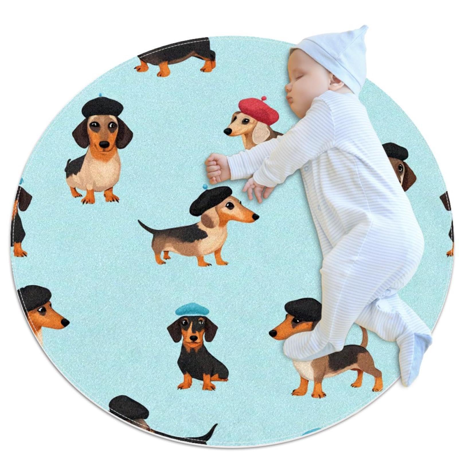 Tapis salle de bain teckel football pour décorer un salon ou une chambre d enfant