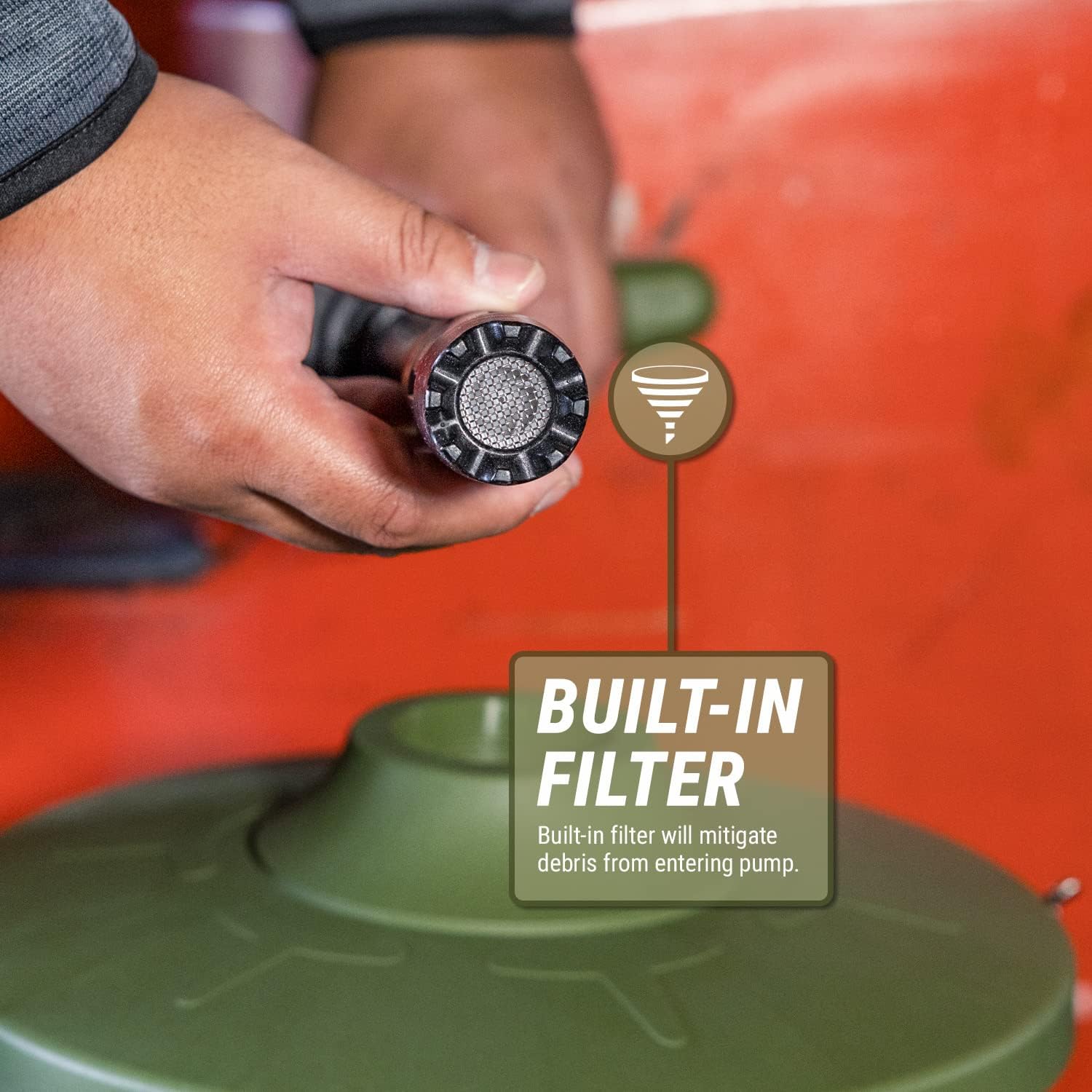 TERA PUMP TRPAIL Telescopic Wall Plug-In Pail Pump, Transfers 4.5 GPM, Electric Pail Bucket Pump For Engine Oil, Fuel, Agricultural Chemicals, Detergent, Water based Media