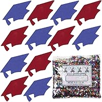 Vista 126 de Confeti Grad Cap Negro, Púrpura Combo - 2 bolsas de media onza (1 oz) (8400/8412)