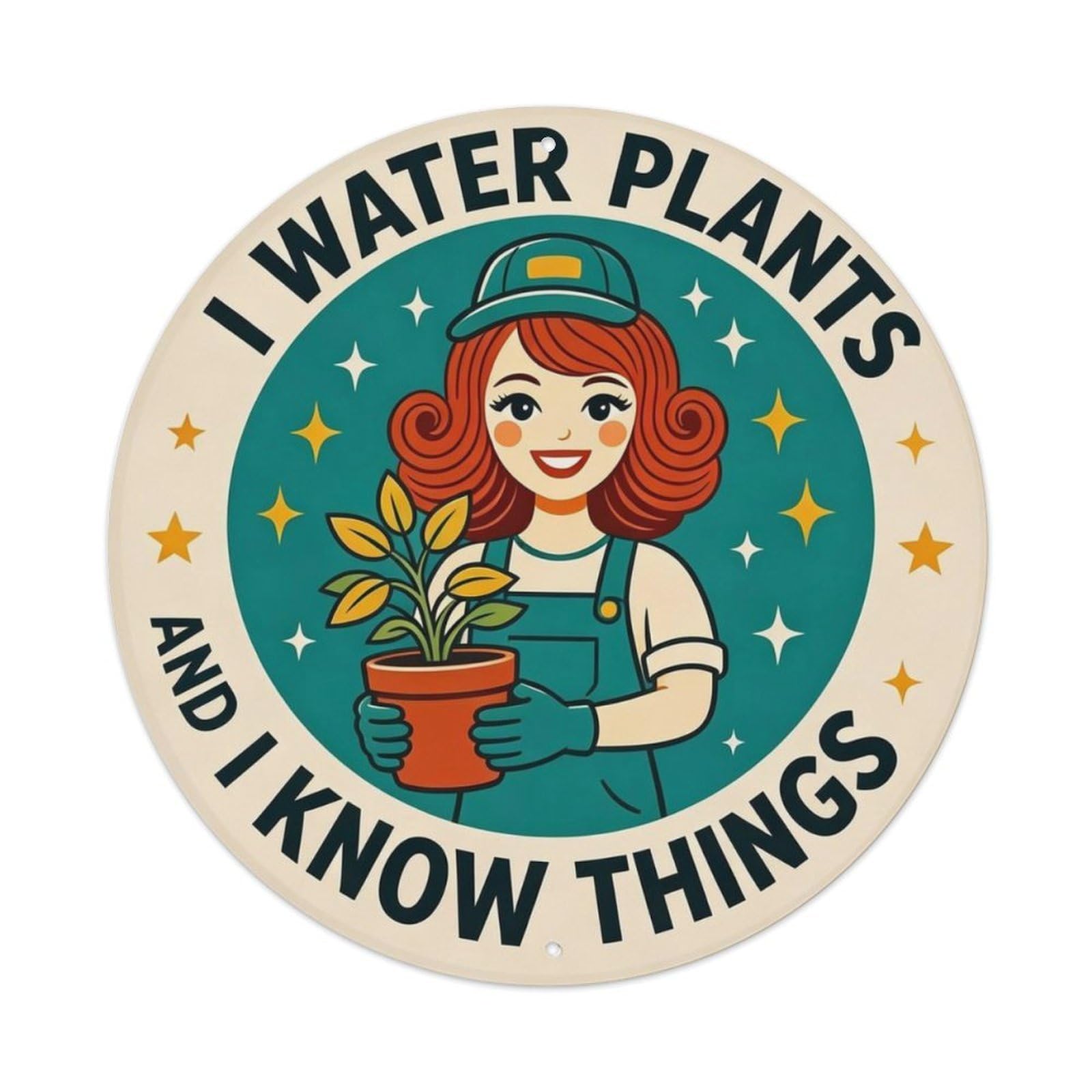 Vintage Plant Gardening Metal Tin Sign Plaque