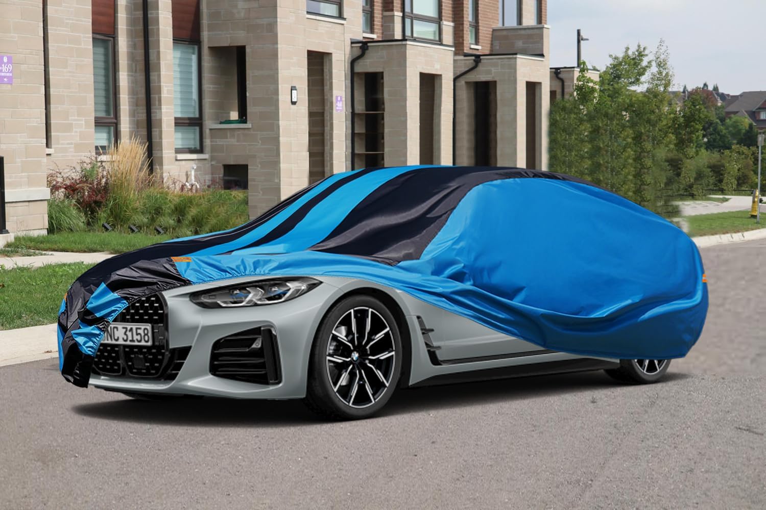 Car Cover Waterproof Custom Fit BMW 4 Series 420i 430i M440i M4 (2013-2025), Full Exterior Cover for Automobiles Lightweight Resistant Outdoor Sun UV Rain Dust Snow Wind Protection.