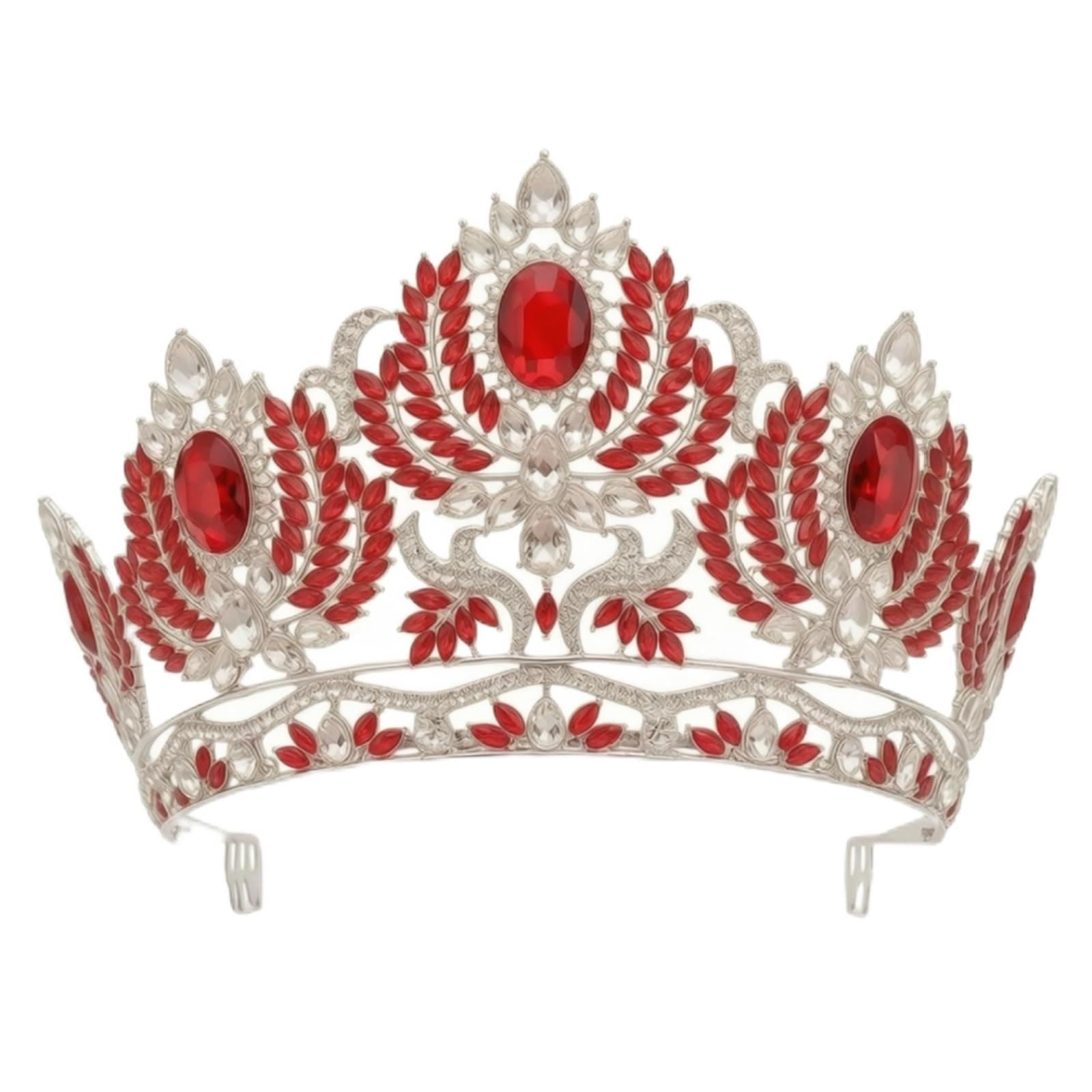 Almencla Corona Novia Dorada Corona Ornamental Ornamental con Peinetas para Novias, Bodas, Style to 2