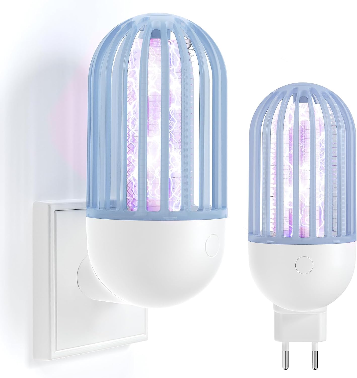 Mosquito Plug Pack of 2 Electric Insect Killers with UV Light Mosquito Lamp for Mosquitoes Flies Moths Anti Mosquito Plug for Kitchen Bedroom