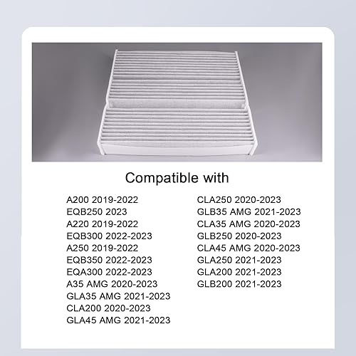 Miniatura 3 de Filtro de aire de cabina compatible con Benz A220 2019-2022, CLA250 2020-2023, AMG GLB35, GLB250, AMG CLA35, AMG GLA35, EQB250, EQB300, EQB350,