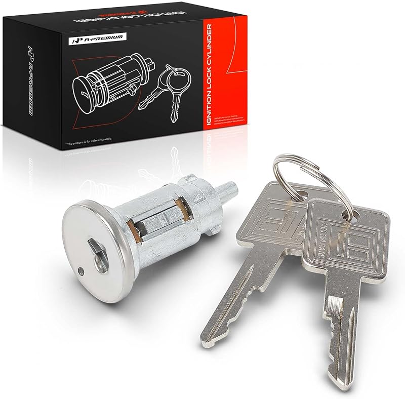 Cilindro da fechadura de ignição A-Premium com 2 chaves para Chevrolet e GMC – 1 unidade