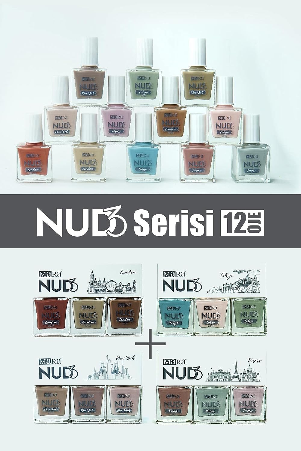 Mara Nude Oje Seti 12 Adet