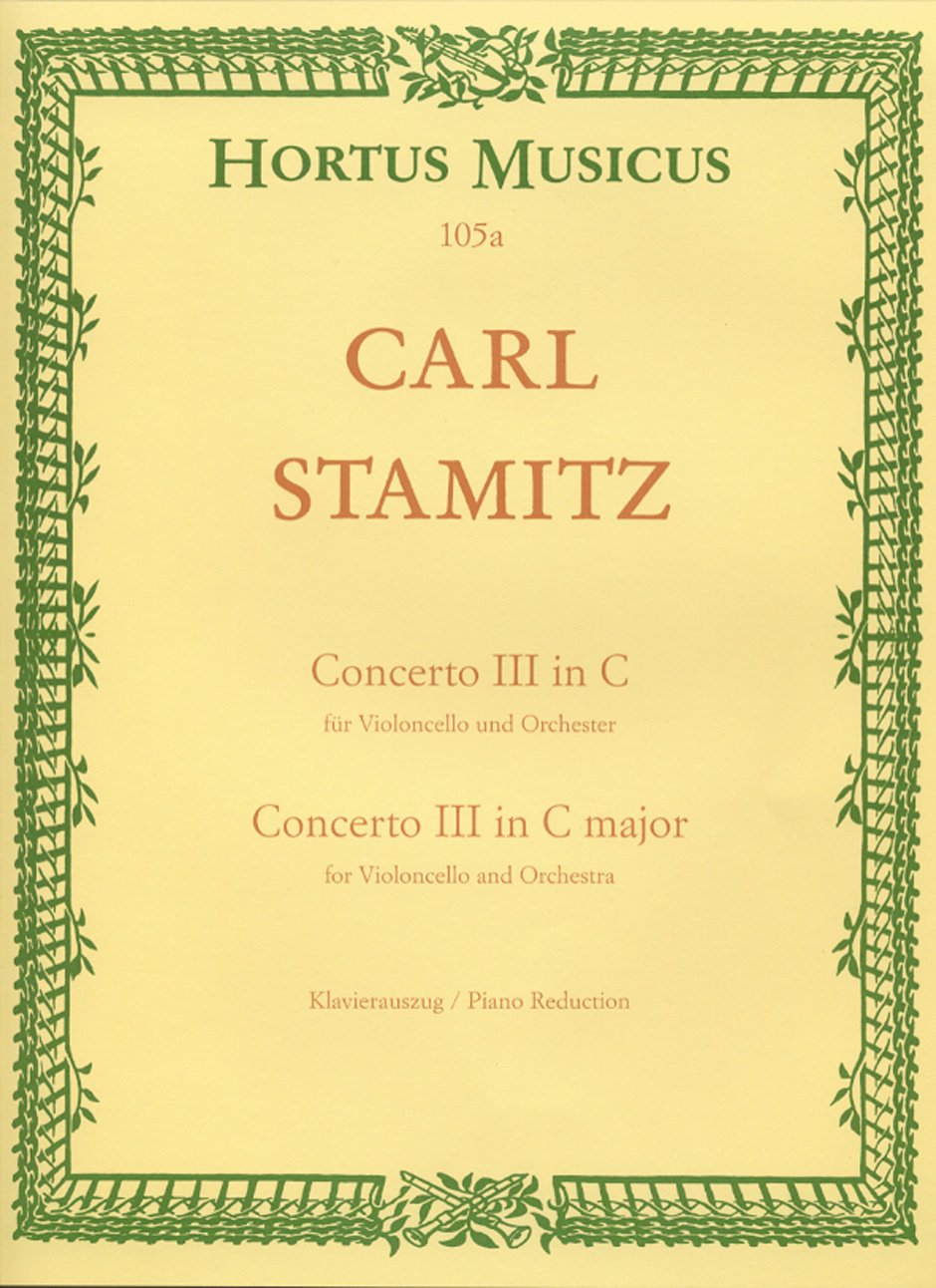 STAMITZ C. - CONCIERTO N 3 DO M - CELLO Y PIANO -