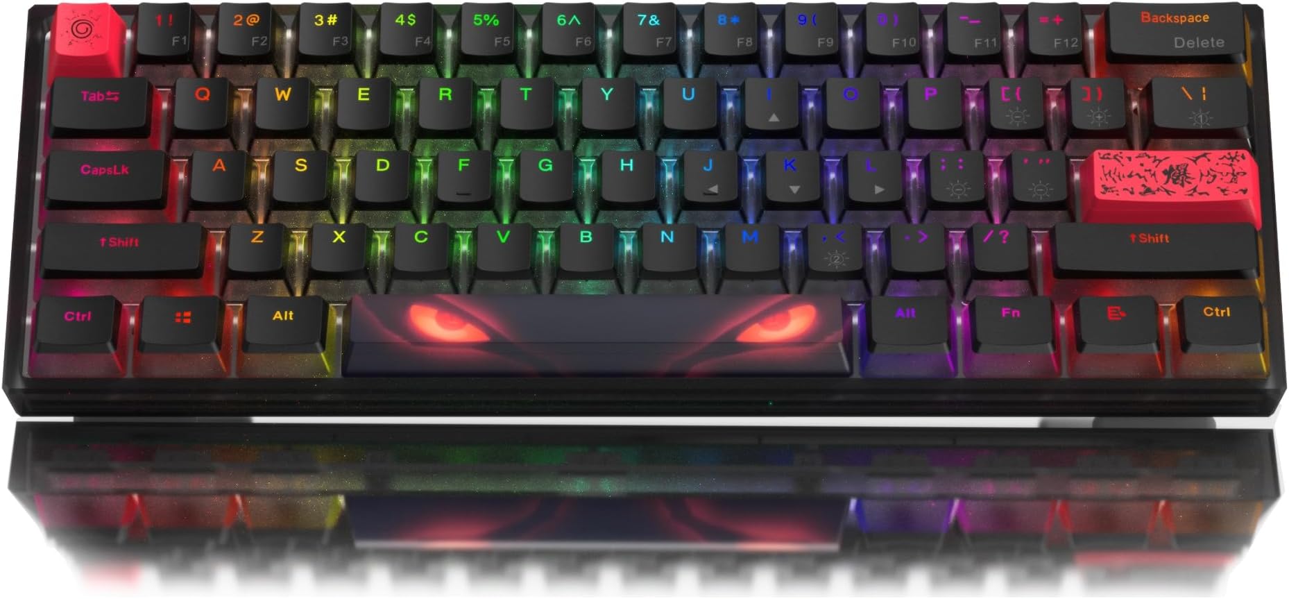 Womier 60% Mechanical RGB Wired Gaming Keyboard, Hot-Swappable, Linear Red Switch, PC/MAC, Black