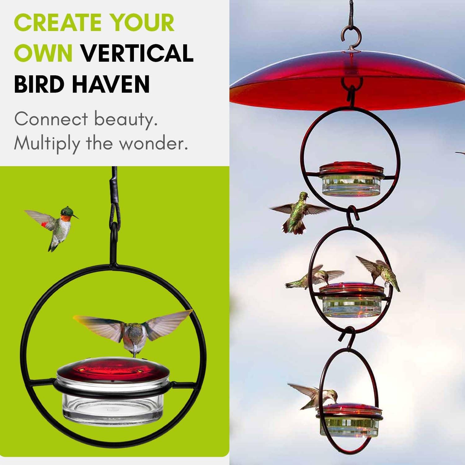 Mosaic Birds Hummble Slim Hummingbird Feeder, M045-301, 3.4 Ounce Capacity, Clear, 1 Piece - Image 4