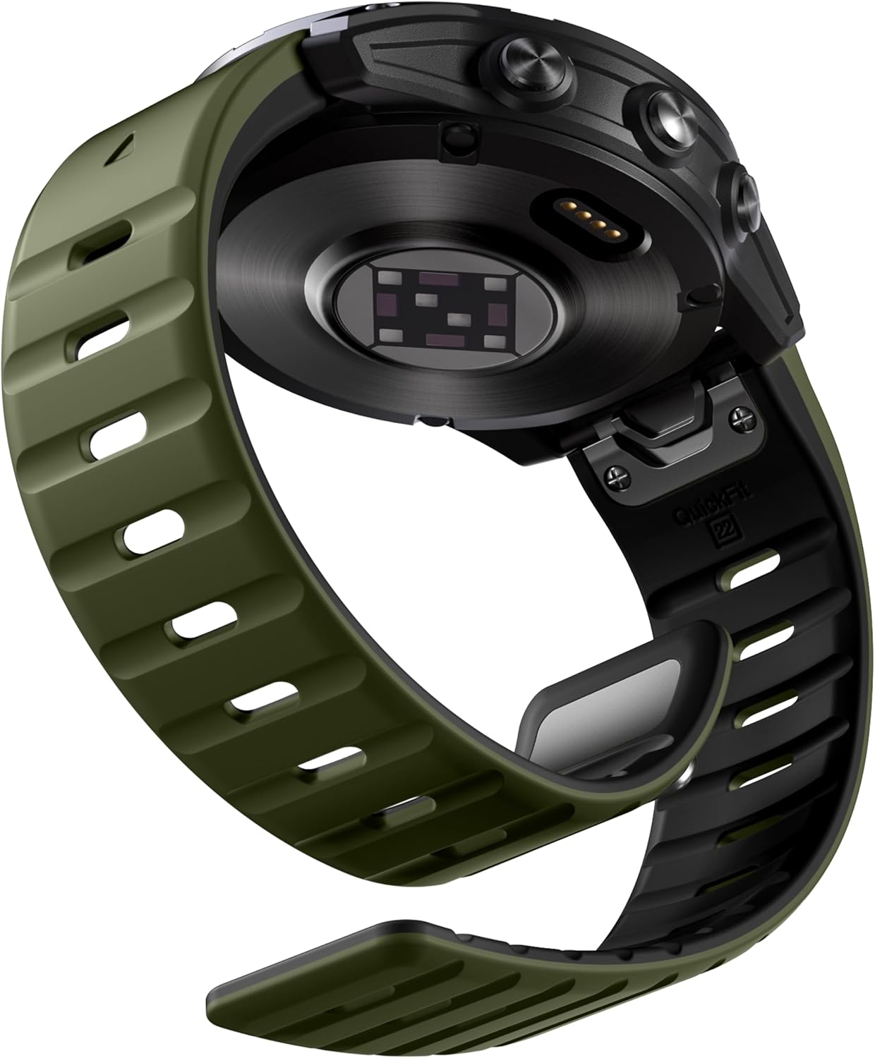 Bandletic Compatible with Garmin Instinct Watch Bands - Magnetic Silicone Rugged Sport Strap Quick Fit 22mm Watch Band for Fenix E/8/7/6/5/Forerunner 965/955/945/935/745/Epix 2/Approach S70/S62/S60