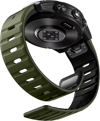 Bandletic Compatible with Garmin Instinct Watch Bands - Magnetic Silicone Rugged Sport Strap Quick Fit 22mm Watch Band for Fenix E/8/7/6/5/Forerunner 965/955/945/935/745/Epix 2/Approach S70/S62/S60