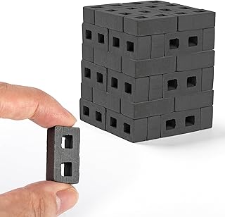 60Pcs Mini Bricks for Crafts 1/12 Scale Cinder Blocks Miniature potter's...
