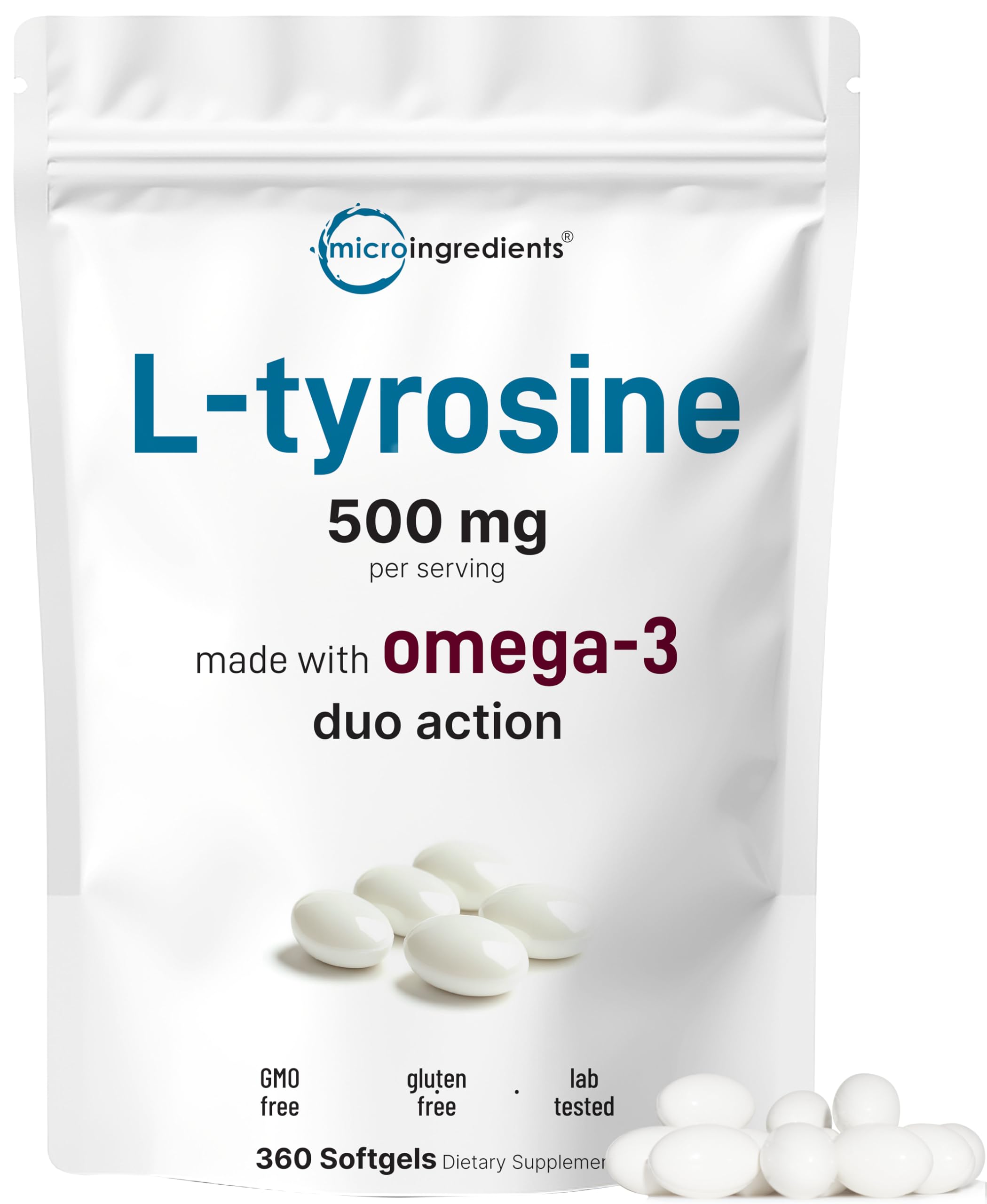Micro Ingredients L‑Tyrosine 500 mg Softgels
