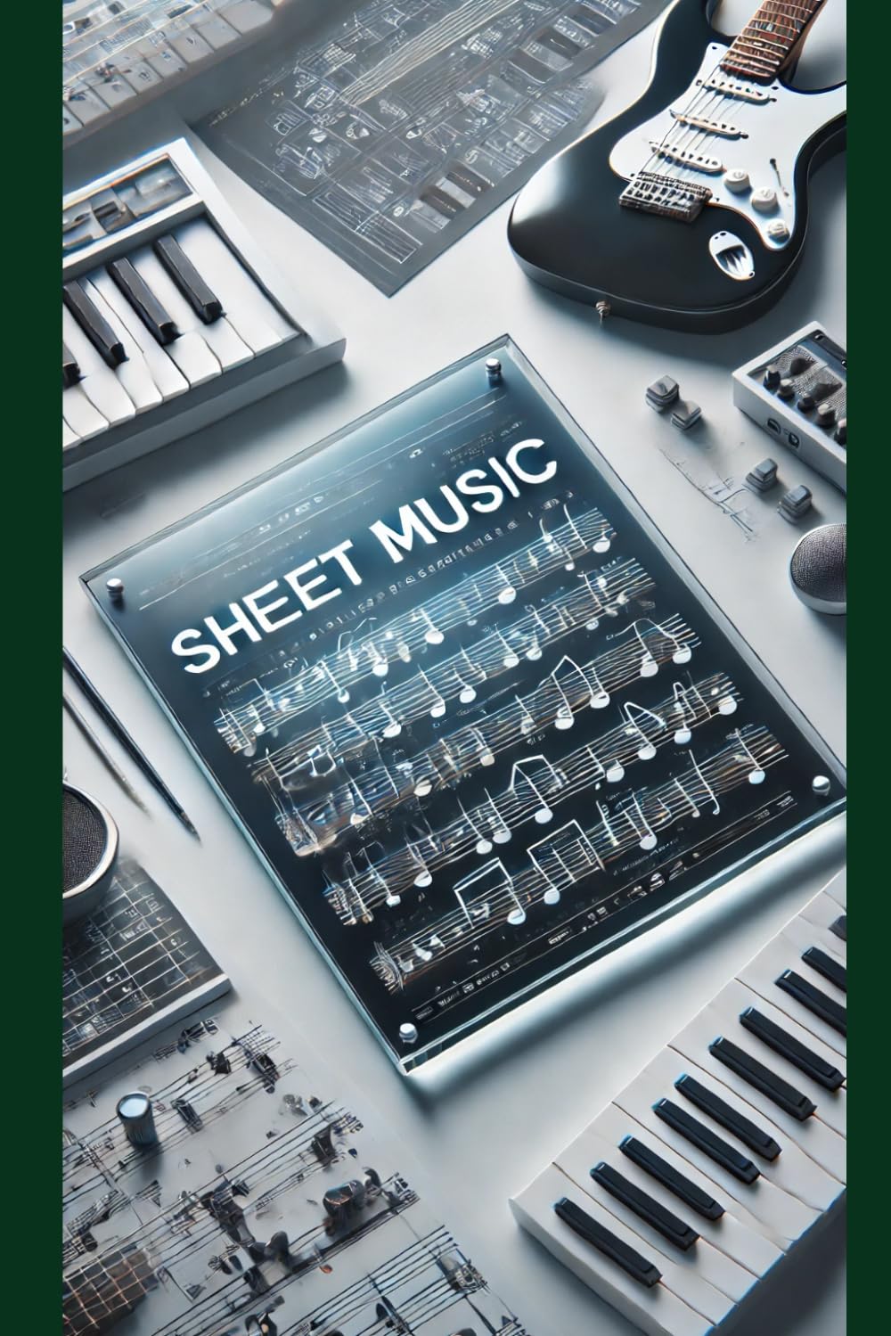 Digital Companion Sheet Music Notebook – A physical notebook with a digital twist for tech-savvy musicians 160 pages, 6×9″ size, paperback