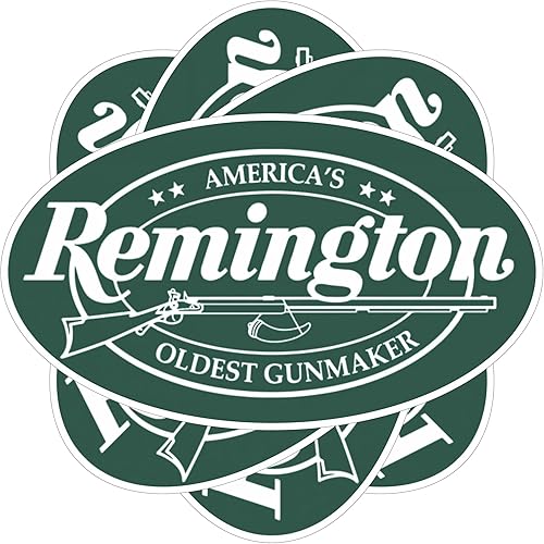 Adhesivo de vinilo para rifle Remington más antiguo de Estados Unidos, paquete de 3 calcomanías para equipos agrícolas, autos, camiones,