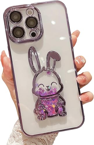 Funda compatible con iPhone 15 Pro Max con protector de lente de cámara para mujeres y niñas, cubierta de lujo galvanizada con purpurina disponible en Yaxa Guatemala