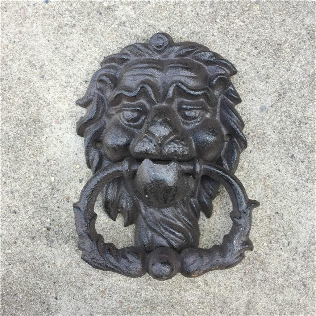 Vintage Cast Iron Lion Door Knock Animal Wall Decoration Antique Home Door Knocker Black Door Handle