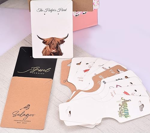 Miniatura 4 de Tarjetas de exhibición de pendientes personalizadas,tarjetas colgantes de collar