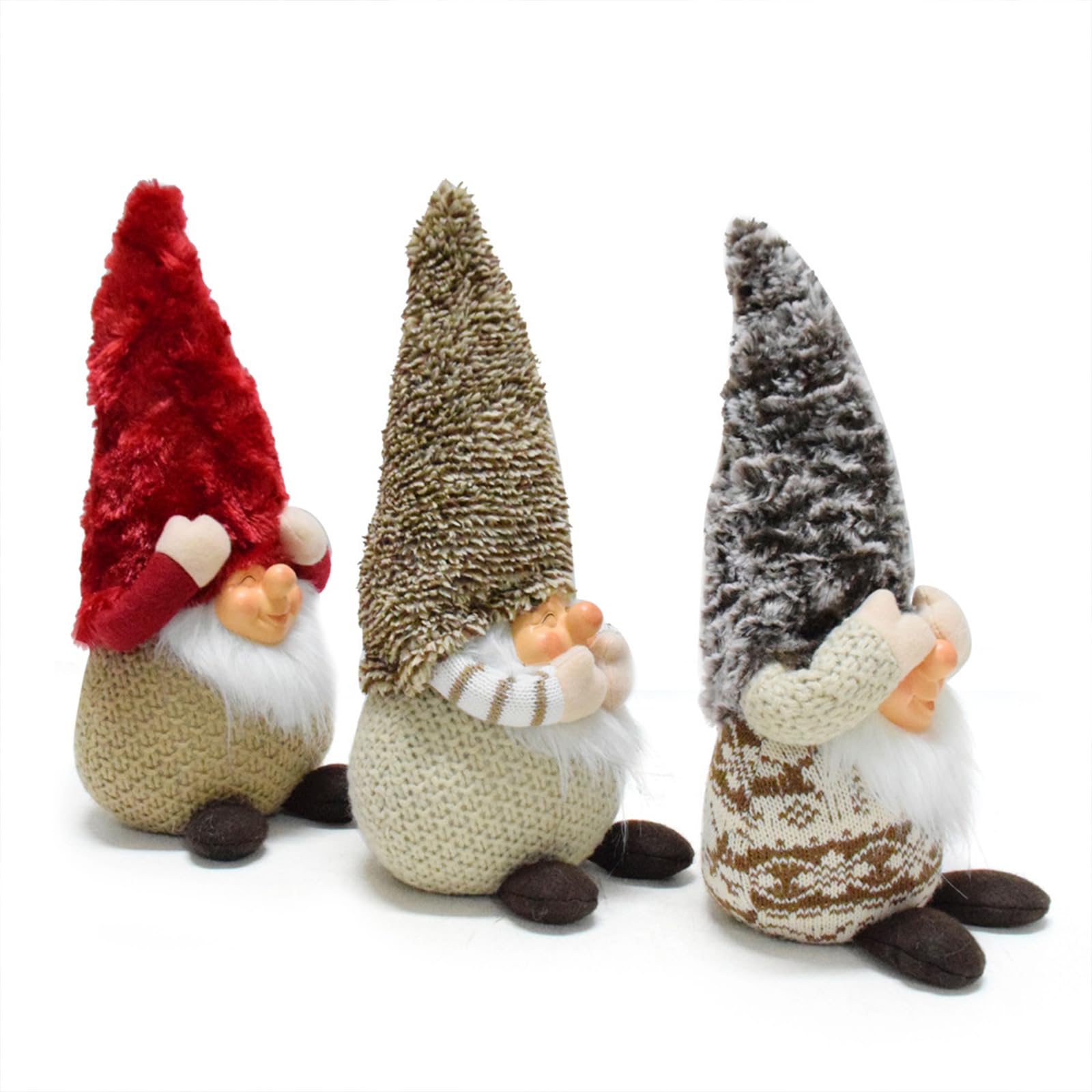 Yhplxyuus Of 3 Dwarf Gnomes Dolls Figurine Polyester Ornament for Home Decoration Yuletide Collectibles Adorment Festives Tabletop Ornament