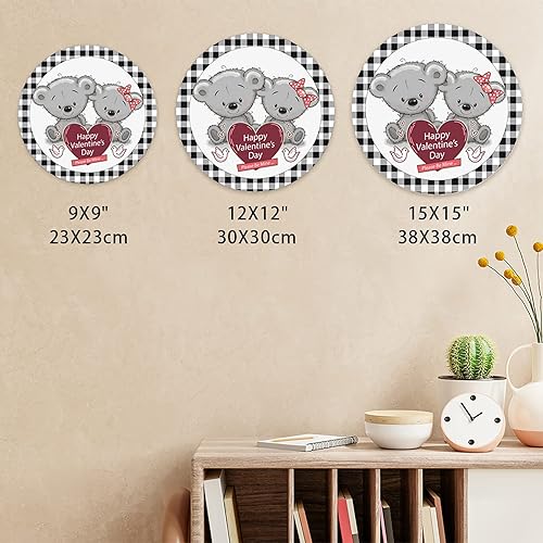 Miniatura 7 de Letreros de metal redondo con texto en inglés "In This Kitchen We Dance ", letreros de metal de aluminio, letreros de metal para pared, placas de