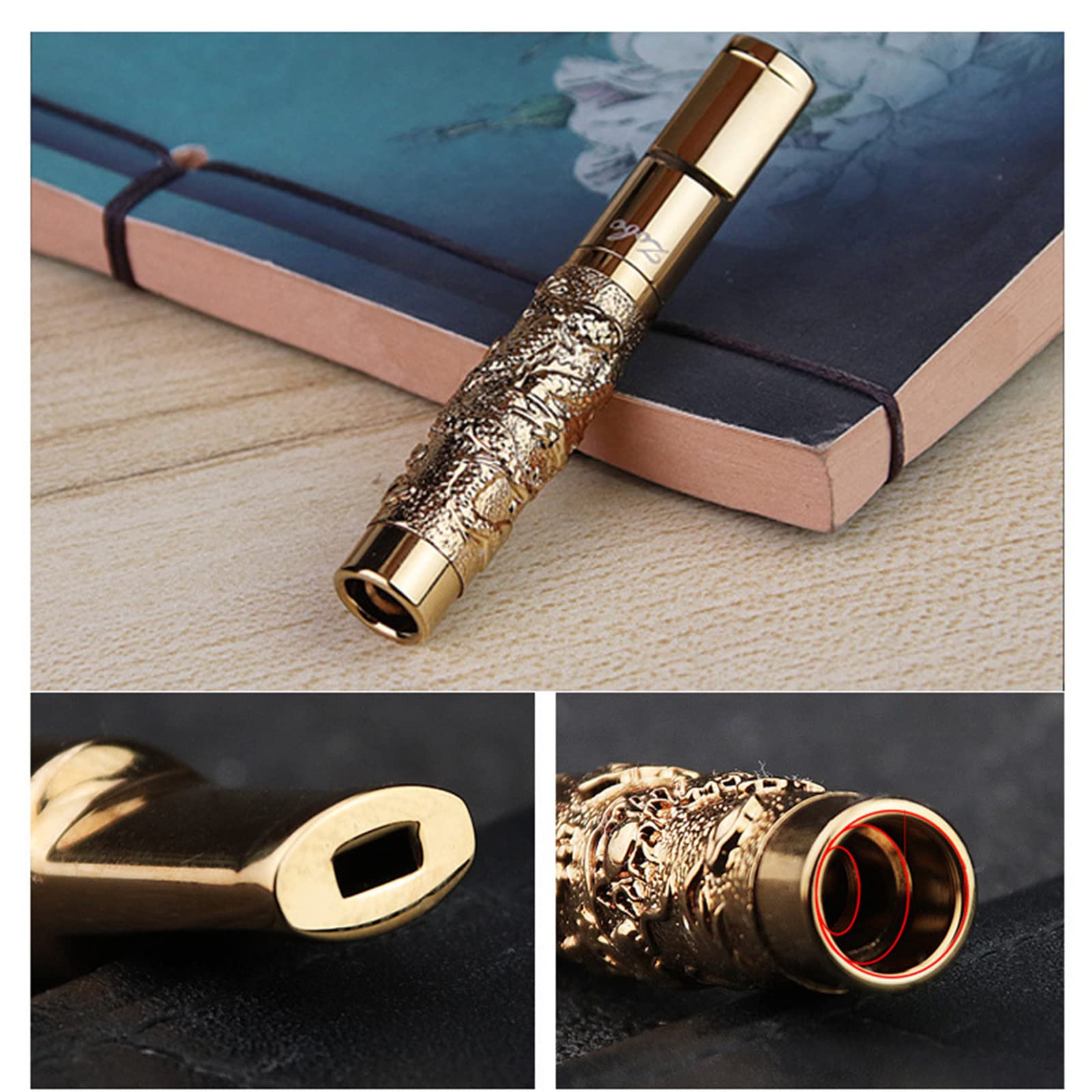 Bocchino Oro con Filtro da Uomo Bocchino con Incisione Per Sigarette Regular E Super Slim