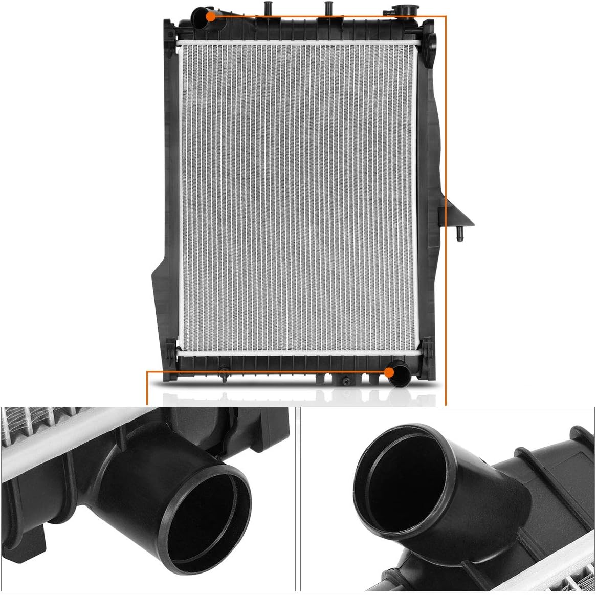 DPI-2738 OE Factory Style Aluminum Core Radiator Compatible with 04-09 Dodge Durango/Chrysler Aspen