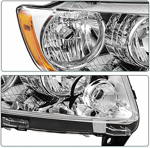 Miniatura 5 de Juego de montaje de faros halógenos para Jeep Grand Cherokee 2011-20132011-2017 Compass (no Cherokee)